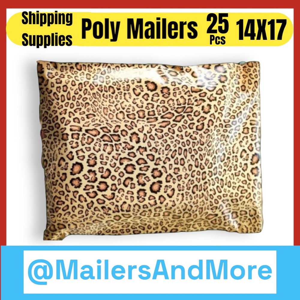 25 14X17 Poly Mailers Leopard Shipping Envelopes PRICE IS FIRM - Picture 3 of 11